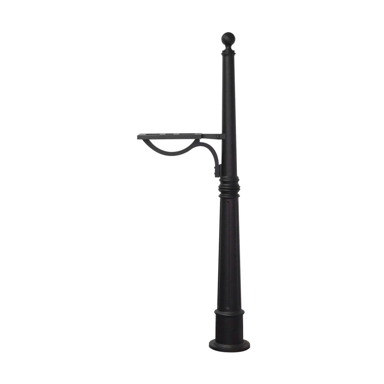 Special Lite Products Outdoor Letter Holder SPK-600-BLK Ashland Decorative Mailbox Post - Black
